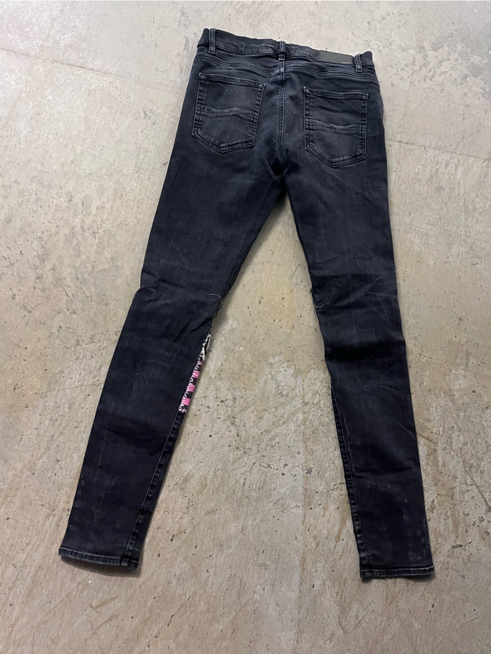 AMIRI Black Skinny Jeans with Subtle Side Detail